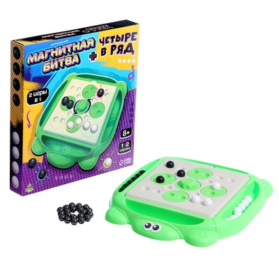 УЦЕНКА Настольная игра «Магнитная битва + 4 в ряд», 1-2 игрока, 8+