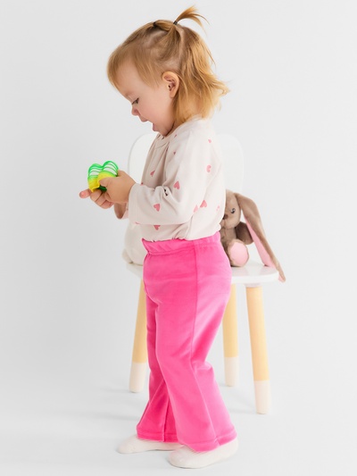Брюки для девочки «Крошка Я» Plushy, р. 74-80 см, цвет фуксия