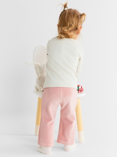 Брюки для девочки «Крошка Я» Plushy, р. 74-80 см, розовый
