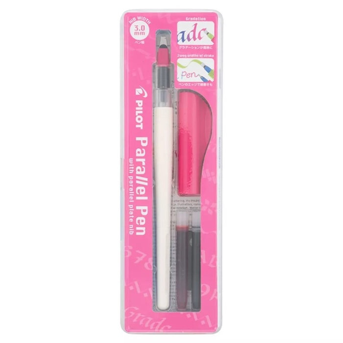 Ручка перьевая для каллиграфии Pilot Parallel Pen, 3.0 мм, (картридж IC-P3), набор в футляре - Фото 1