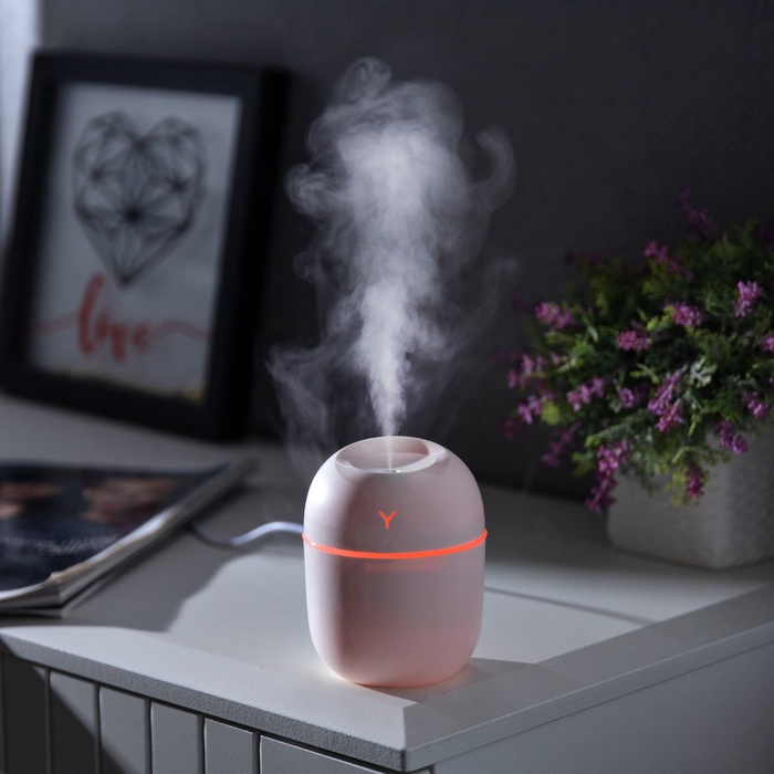 УЦЕНКА Увлажнитель воздуха Luazon HM-20 ультразвуковой, 0.22 л, 1.5 Вт, USB., белый - Фото 1