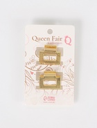 Крабики для волос QF «Шерри», набор 2 шт., прямой, 2.5 см, золото  (артикул 10454836)  большой выбор товаров оптом и в розницу по низким ценам с доставкой