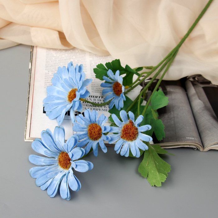 Цветы искусственные «Космея леди галант», 57×8 см, голубые - Фото 1