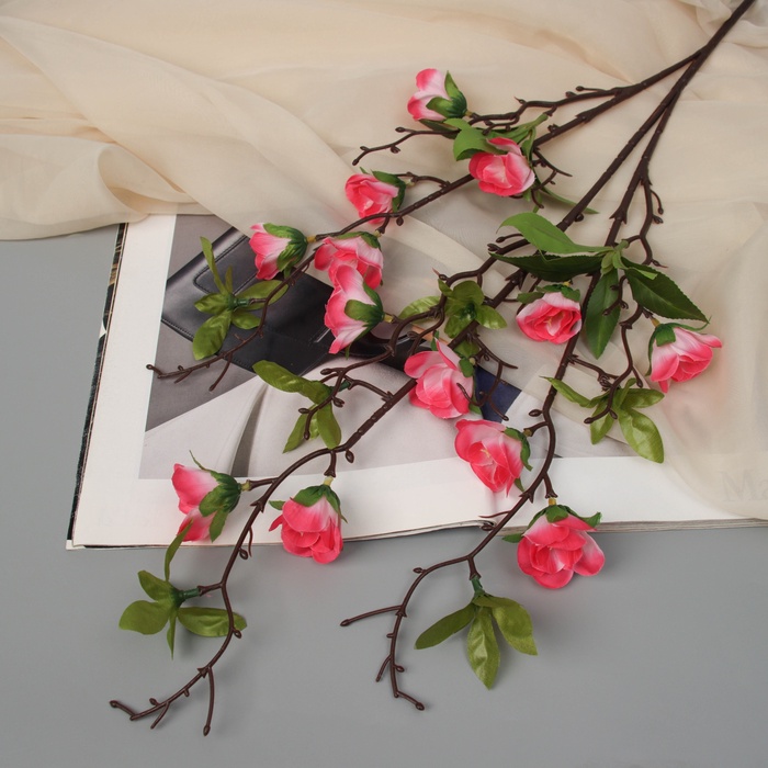 Цветы искусственные «Роза мини карнавал», 70×4 см, розовые