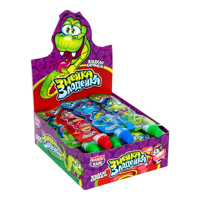 Жидкая карамель "Змейка-Злодейка" ассорти, 20 г - Фото 1