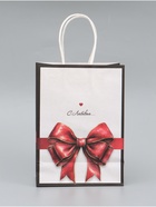 Пакет подарочный крафтовый «С любовью» 15×21×8 см, 120 г/м² - Фото 4