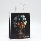 Пакет подарочный крафтовый «Подарок» 27×22×11 см, 120 г/м² - Фото 1