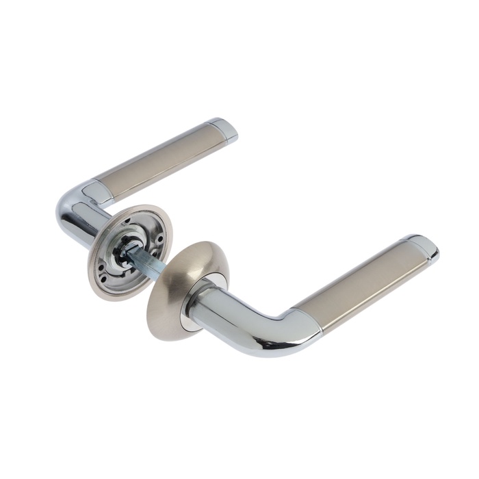 Ручка раздельная LOCKLAND 012 SN/CP, цвет сатиновый никель/хром - Фото 1