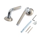 Ручка раздельная LOCKLAND 012 SN/CP, цвет сатиновый никель/хром - Фото 4