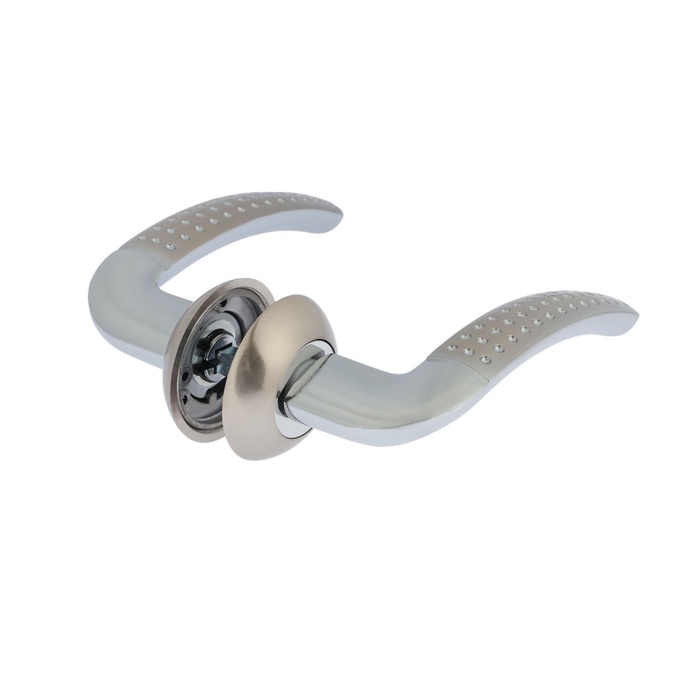 Ручка раздельная LOCKLAND 011 SN/CP, цвет сатиновый никель/хром - Фото 1