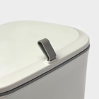 Ведро для мусора подвесное Доляна, 9 л, 2 вида крепления, белое - Фото 5