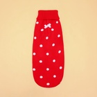 Свитер для животных «Горошек», размер 16 (ДС 35-39, ОГ 38-50, ОШ 24-28 см), красный - Фото 3