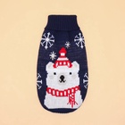 Свитер для животных, размер 6 (ДС 17-20, ОГ 22-28, ОШ 14-16 см), синий - фото 58022215