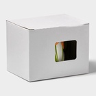 Кружка «Тюльпан», 430 мл, оранжевый цветок, керамика, белая - Фото 3