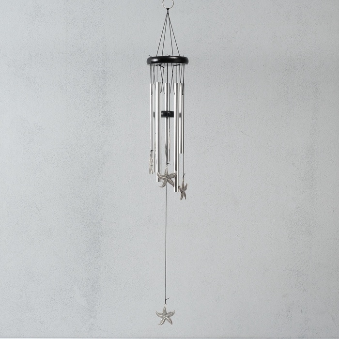 Музыка ветра «Морские звёзды», металл, 5 трубок, 60 см