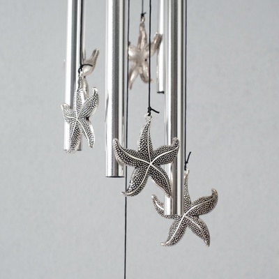Музыка ветра металл "Морские звёзды" 5 трубок 60 см