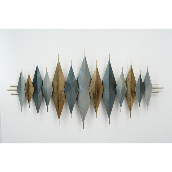 Декор настенный, панно металл «Острые ромбы», 70×150×6 см - Фото 1