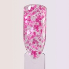 Гель для наращивания, с блёстками, трехфазный, 15 г, LED/UV, прозрачный, розовый - Фото 8