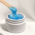 Гель для наращивания, с блёстками, трехфазный, 15 г, LED/UV, прозрачный, голубой - Фото 4