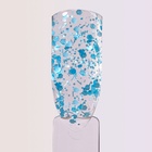 Гель для наращивания, с блёстками, трехфазный, 15 г, LED/UV, прозрачный, голубой - Фото 8