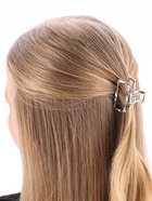 Краб для волос "Cабина" прямой, 4 см, серебро (6 шт) - фото 809236693