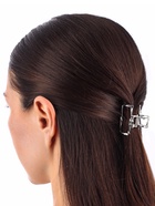 Краб для волос "Cабина" прямой, 4 см, серебро (6 шт) - фото 809236694