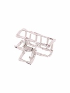 Краб для волос "Cабина" прямой, 4 см, серебро (6 шт) - фото 809236698