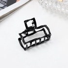 Краб для волос "Cабина" прямой, 4 см, чёрный (6 шт) - фото 809196616