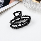 Крабик для волос «Иви», овал, 4.5 см, чёрный (комплект 6 шт) - фото 46496546