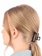 Крабик для волос «Иви», прямой, 5 см, чёрный (комплект 6 шт) - фото 46496550