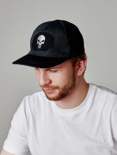 Кепка тактическая Storm tactic с липучкой, сеткой, черная