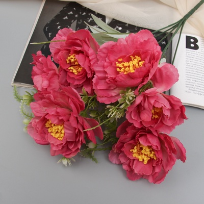 Букет искусственный «Пион шифон галант», h=33 см, МИКС