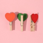 Прищепки для шитья «С сердцем», 3,5 × 2 × 1 см, 10 шт, цвет разноцветный - Фото 3