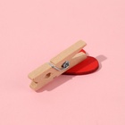 Прищепки для шитья «С сердцем», 3,5 × 2 × 1 см, 10 шт, цвет разноцветный - Фото 5