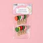 Прищепки для шитья «С сердцем», 3,5 × 2 × 1 см, 10 шт, цвет разноцветный - Фото 6