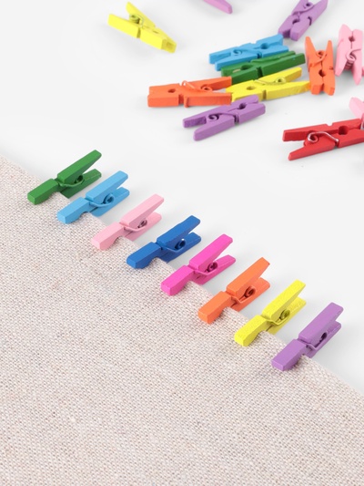 Прищепки для шитья, 2.5×0.8×0.3 см, 50 шт., разноцветные