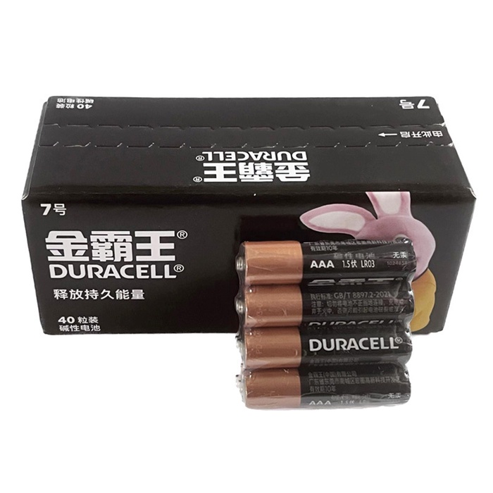 Батарейка алкалиновая Duracell Basic, AAA (CH), LR03-40BOX, 1.5В, набор, 40 шт - Фото 1