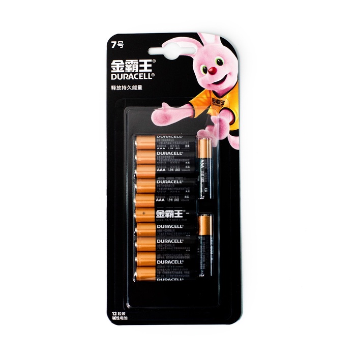 Батарейка алкалиновая Duracell Basic (CH), AAA, LR03-12BL, 1.5В, блистер, 12 шт - Фото 1