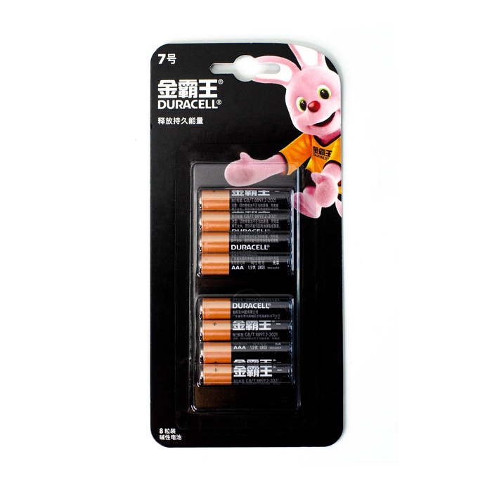 Батарейка алкалиновая Duracell Basic (CH), AAA, LR03-8BL, 1.5В, блистер, 8 шт - Фото 1