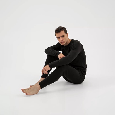 Термобельё мужское Resport, комплект: лонгслив, лосины, р. 46, чёрное