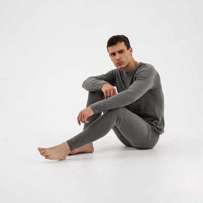 Термобельё мужское Resport, комплект: лонгслив, лосины, р. 46, серое