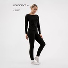 Термобельё женское Resport, комплект: лонгслив, лосины, р. 46, чёрное - Фото 2