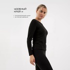 Термобельё женское Resport, комплект: лонгслив, лосины, р. 46, чёрное - Фото 3