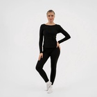 Термобельё женское Resport, комплект: лонгслив, лосины, р. 46, чёрное - Фото 7