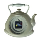 Часы настенные для кухни "Классика. Чайник", бесшумные, 27 х 28,5 см, оливковые с золотом - Фото 3