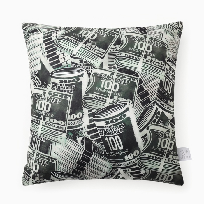 Подушка декоративная «Этель» Money, 40×40 см, велюр - Фото 1