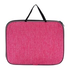 Папка с ручками текстильная А4, Calligrata «Офис», для бумаг, для офиса, нейлон 600D, лён, розовая, ПМ/1, 350×270×20 мм - Фото 4