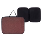 Папка с ручками текстильная А4, Calligrata "Офис", для бумаг, для офиса, нейлон 600D, лён, коричневая, ПМ/1, 350 х 270 х 20 мм - Фото 1