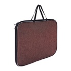 Папка с ручками текстильная А4, Calligrata "Офис", для бумаг, для офиса, нейлон 600D, лён, коричневая, ПМ/1, 350 х 270 х 20 мм - Фото 2