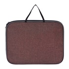 Папка с ручками текстильная А4, Calligrata "Офис", для бумаг, для офиса, нейлон 600D, лён, коричневая, ПМ/1, 350 х 270 х 20 мм - Фото 3